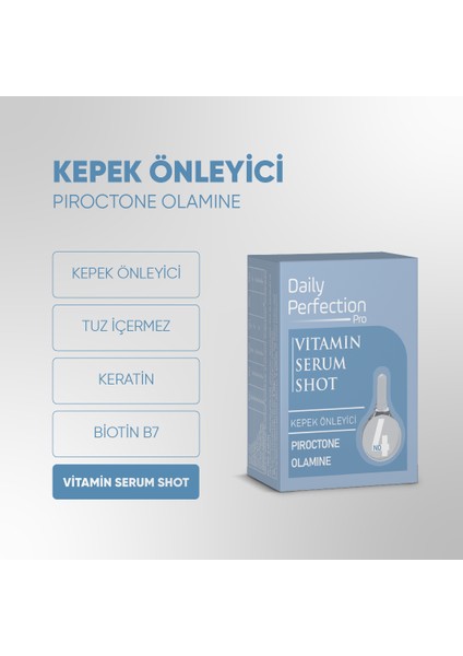 Vitamin Serum Shot No:4 Kepek Önleyici 2 x 6 ml