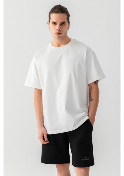 Strength Oversize Arkası Yazılı Tişört Beyaz indirimleri