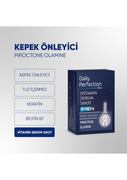 Vitamin For Men Serum Shot No:8 Kepek Önleyici 2 x 6 ml