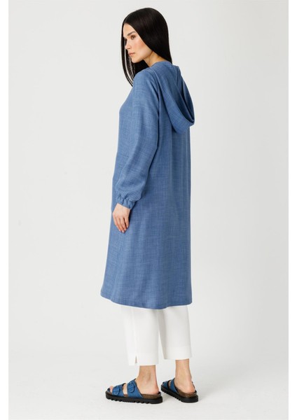 Iri Cepli Kapişon Detaylı Kurtarıcı Giy Çık Tunik Indigo fiyatları