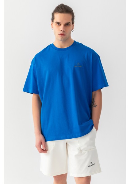 Essential Oversize Tişört Saks Mavi indirimleri