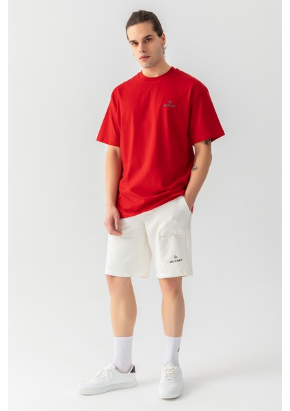 Essential Oversize Tişört Kırmızı