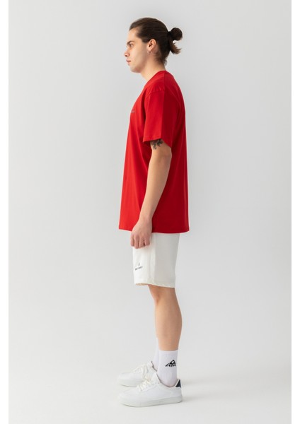 Essential Oversize Tişört Kırmızı