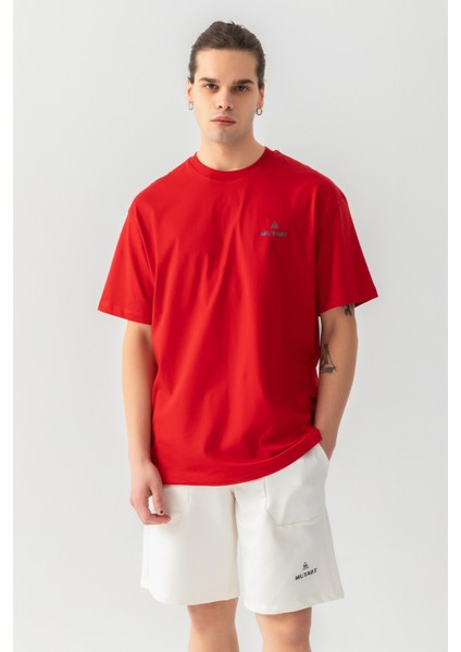 Essential Oversize Tişört Kırmızı