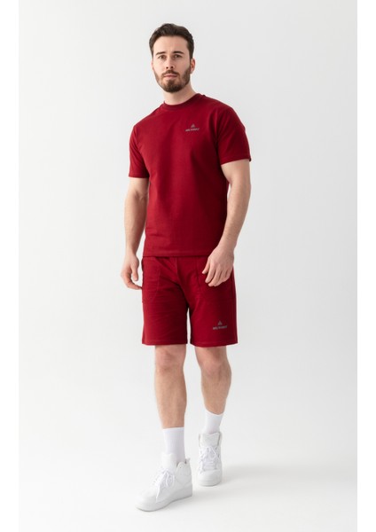 Essential Regular Fit Tişört Bordo