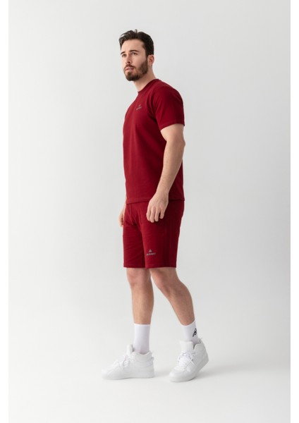 Essential Regular Fit Tişört Bordo modelleri