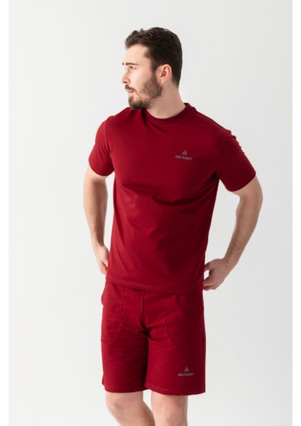 Essential Regular Fit Tişört Bordo indirimleri