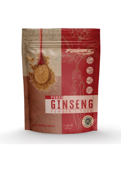 Panax Ginseng Toz Ekstrakt %100 Saf Bitki Kökü Multivitamin ve Mineral