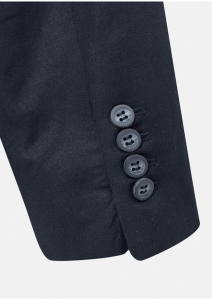 Lacivert Renk Keten Karışımlı Blazer Ceket modelleri