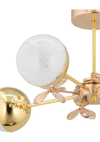 Istanbul Avize Ledli Nairobi Gold 4'lü Kristal Taşlı Lüx Avize modelleri