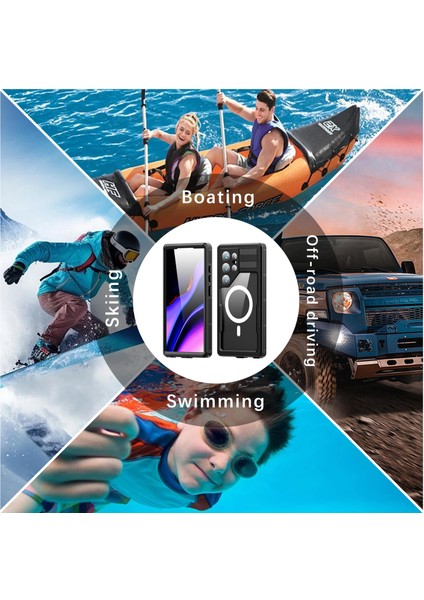 Samsung Galaxy S24 Ultra Uyumlu Su Geçirmez Kılıf Magsafe IP68 Waterproof Anti Shock Anti Dust Kapak