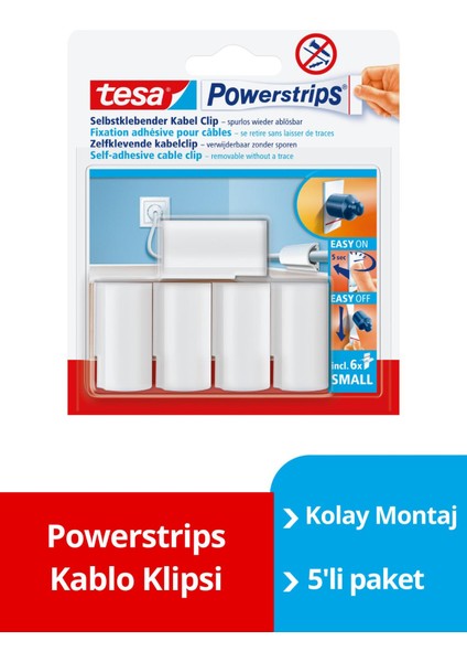 Tesa® Powerstrips Kablo Klipsi