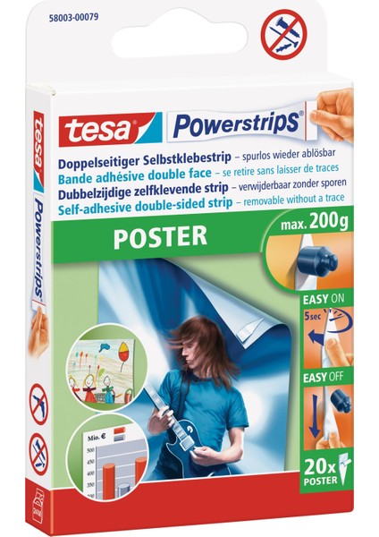 Tesa® Powerstrips Poster Bandı