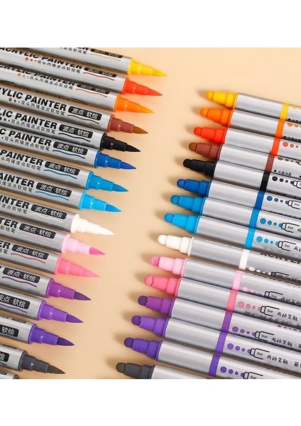Çift Taraflı Akrilik Marker Kalemi 8'li Paket CS-H841