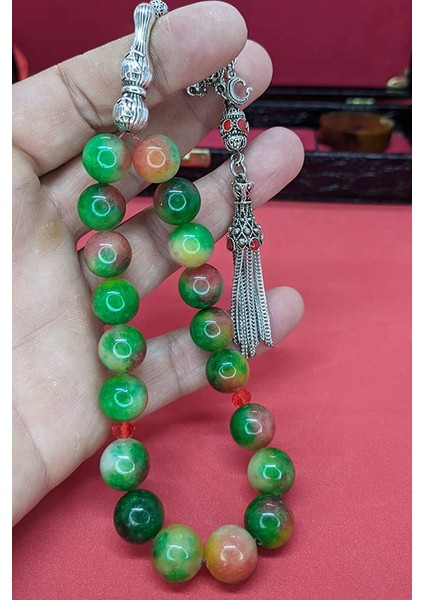12MM Küre Taneli Yeşim Taşından Efe Boy Tesbih modelleri