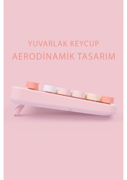 Renkli Tuşlu Kablosuz Türkçe Q Klavye+Mouse Seti fiyatları