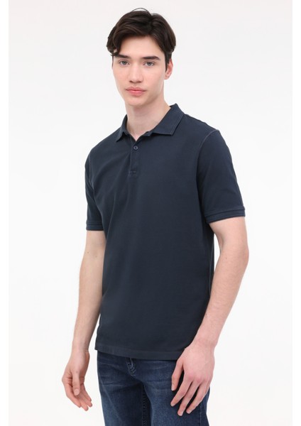 M-Bs20 Bsc Polo T-Sh 4Fx Indigo Erkek Kısa Kol T-Shirt