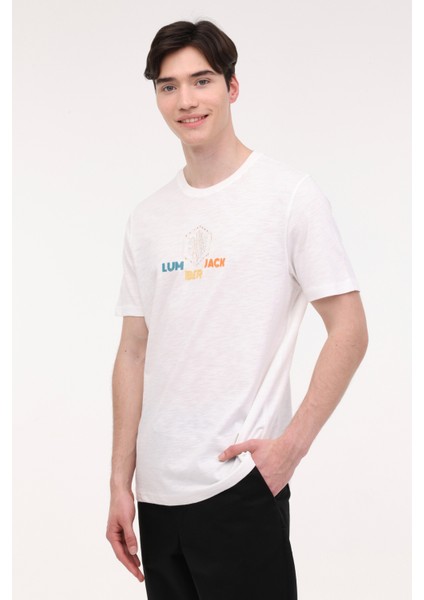 Ml Forest 11Urb343-066 4F Ekru Erkek Kısa Kol T-Shirt