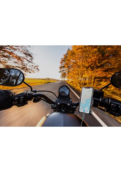 TT-600U Tüm Motosikletlere Uyumlu Usb’li Telefon Tutucu
