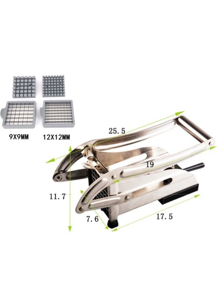 Ev Tipi Paslanmaz Çelik Patates Cipsi Sebze Salatalık Dilimleme Makinesi Manuel Patates Kesici Patates Kızartması fiyatları