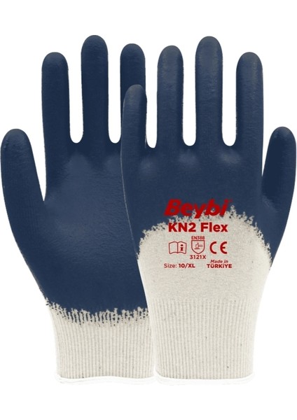 Kn Flex Pamuk Nitril Eldiven 12 Çift