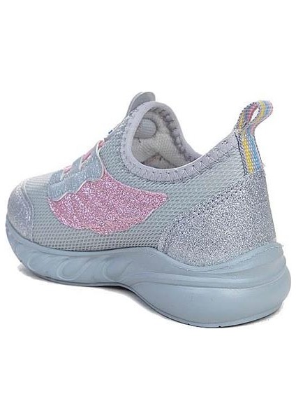 Gri Pembe Melek Kanatlı Kız Çocuk Spor Ayakkabı modelleri