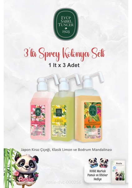 Sprey Başlıklı 1 Lt Bodrum Mandalinası, Japon Çiçeği, Klasik Limon ve Rosıe