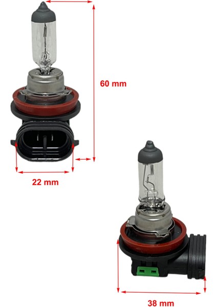 H11 12V 55W Sis, Far Ampulü