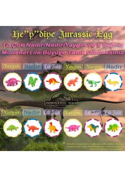 He”y”diye Jurassic Egg Mucize Dinozor Yumurtası (3 Adet)