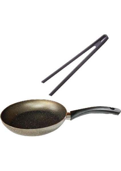 24 cm Granit Tava ve Silikon Maşa