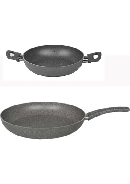 Granit Tava Sahan Set 32 cm Tava ve 20 cm Sahan
