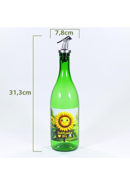 Yağdanlık Sosluk Sirkelik Ay Çiçek Animasyon Çimen Yeşili 750 ml Akıtıcılı fiyatları