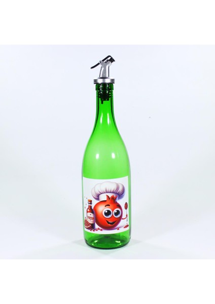 Yağdanlık Sosluk Sirkelik Nar Ekşisi Animasyon Çimen Yeşili 750 ml Akıtıcılı