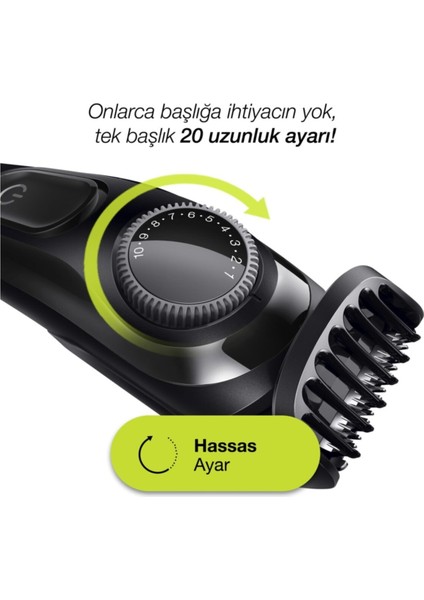 Kablosuz Bt 3222 Tıraş Makinesi Saç Sakal Şekillendirici Sakal 1-3 Ku