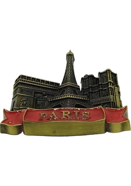 Vintage Metal 3D Magnet Paris Fransa 7 cm fiyatları