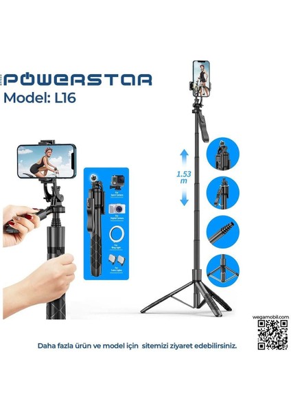 L16 Trıpod Selfie Çubuğu