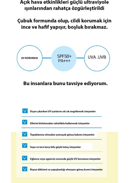 Şeffaf Stick Güneş Koruyucu-Yüksek Koruyuculu Multı Stıck Aqua Uv Care