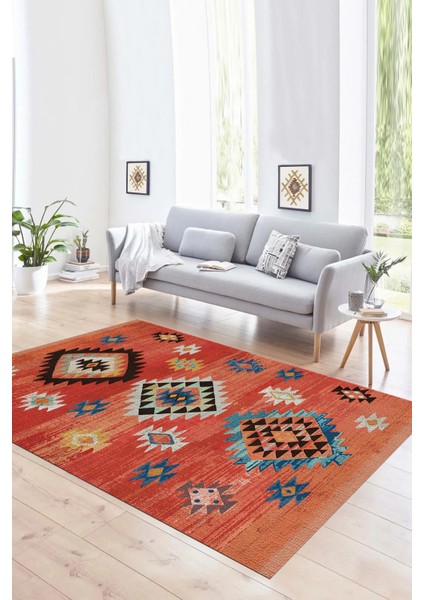 Dijital Baskılı Kaymaz Taban Yıkanabilir Etnik Yolluk Mutfak Salon Halısı, N-Etnik-01-Kırmızı, fiyatları