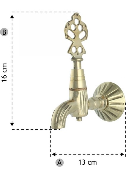 Hamam Taslı Ikili Osmanlı Musluğu Sarı 1/2