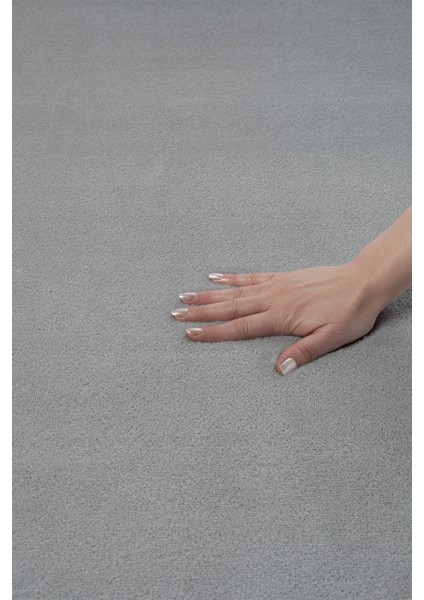 Puffy Açık Gri Oval Düz Saçaklı Peluş Yumuşacık Yıkanabilir Kaymaz Taban Halı Salon Oturma Odası modelleri