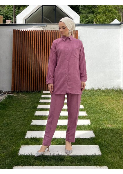 Gül Kurusu Cepli Tunik Pantolon Takım fiyatları
