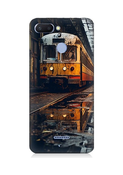 Xiaomi Redmi 6 Uyumlu Eski Sarı Tren Desenli Silikon Kılıf