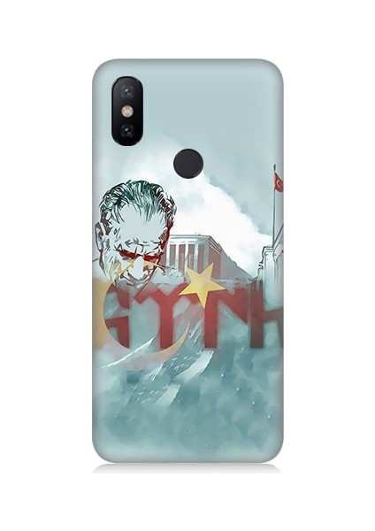 Xiaomi Mi A2 Uyumlu Mustafa Kemal Atatürk Desenli Silikon Kılıf