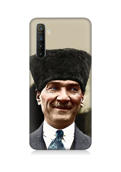 Realme X2 Uyumlu Mustafa Kemal Atatürk Desenli Silikon Kılıf