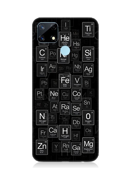 Realme C17 Uyumlu Elementler ve Sembolleri Desenli Silikon Kılıf