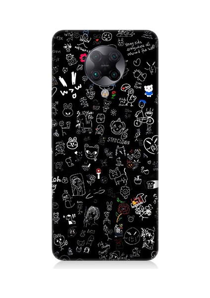 Xiaomi Poco F2 Pro Uyumlu Sevimli Karakterler Desenli Silikon Kılıf