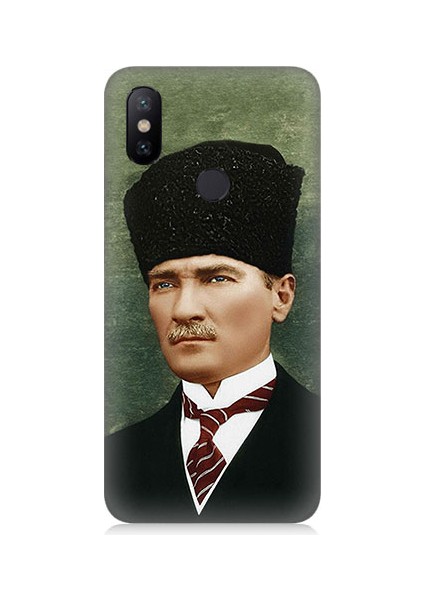 Xiaomi Mi A2 Uyumlu Mustafa Kemal Atatürk Desenli Silikon Kılıf