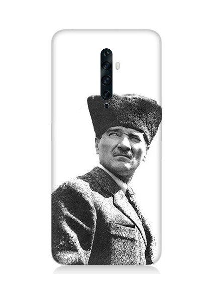 Oppo Reno 2z Uyumlu Mustafa Kemal Atatürk Desenli Silikon Kılıf
