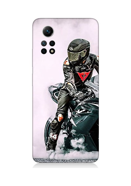 Xiaomi Redmi Note 12 Pro 4g Uyumlu Yarış Motosikleti Desenli Silikon Kılıf