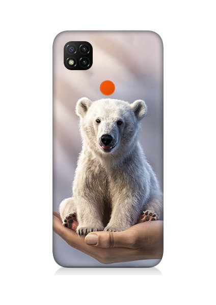 Xiaomi Redmi 9c Uyumlu Sevimli Kutup Ayısı Desenli Silikon Kılıf